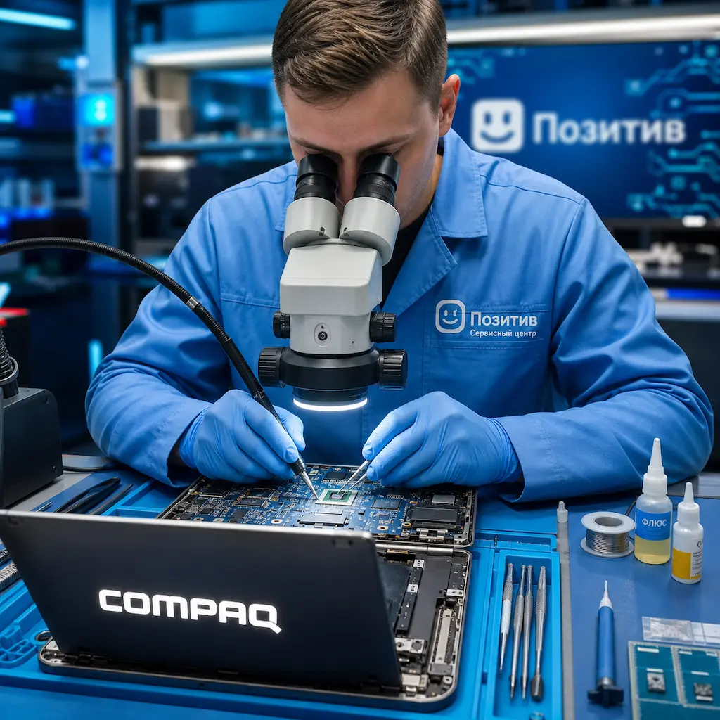 Замена видеокарты ноутбука Compaq в посёлке Коммунар