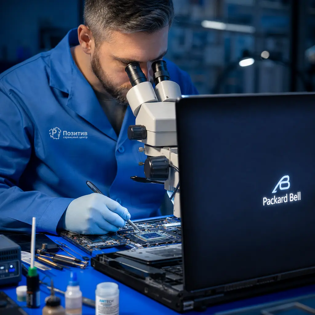 Замена видеокарты ноутбука Packard Bell в посёлке Коммунар