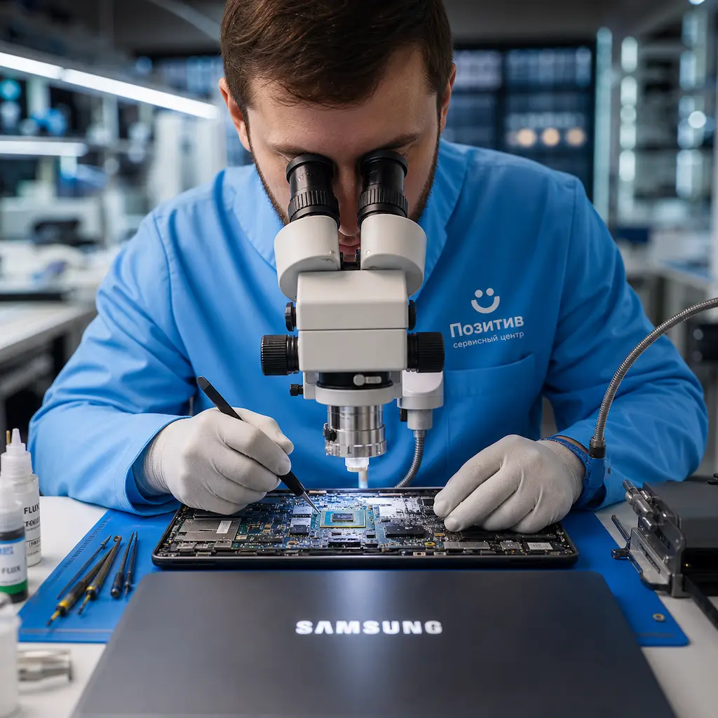 Замена видеокарты ноутбука Samsung в посёлке Коммунар