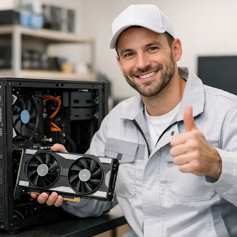 установка видеокарты на ПК в посёлке Коммунар